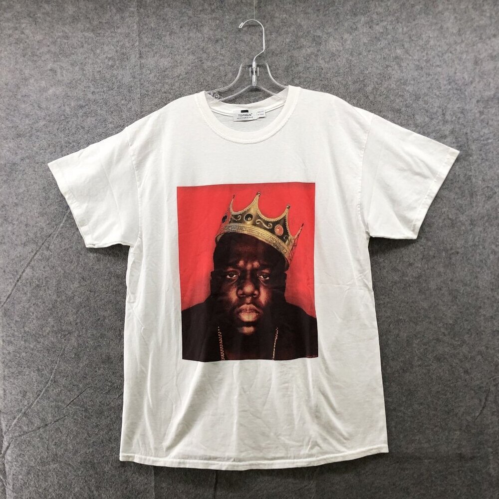 Topman Notorious BIG T Shirt Mens M White Short Sleeve Graphic Retro